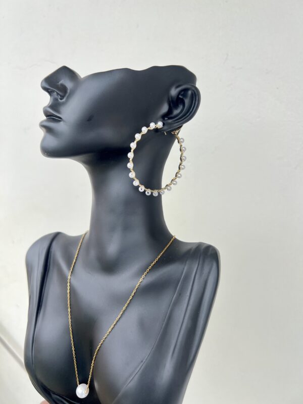 Pearl Halo Hoops