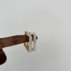 Pearl Square Hoop Earrings