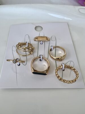 Geometric Chic Ring Set