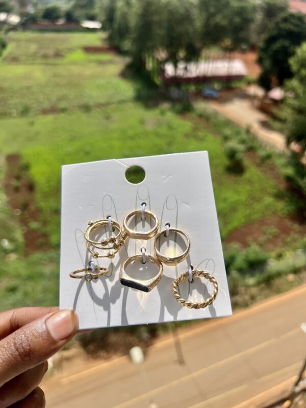 Geometric Chic Ring Set