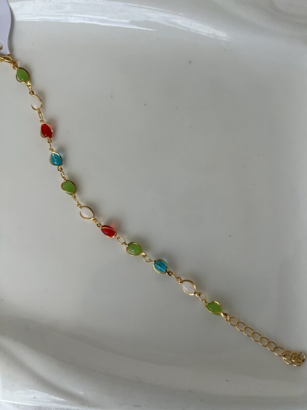 Rainbow Crystal Charm Bracelet