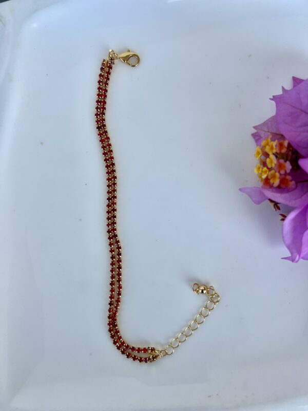 Sparkling Red Crystal Charm Bracelet