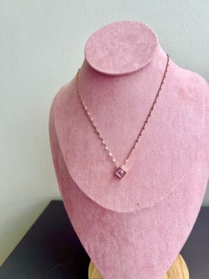 Diamond Crystal Pendant Necklace