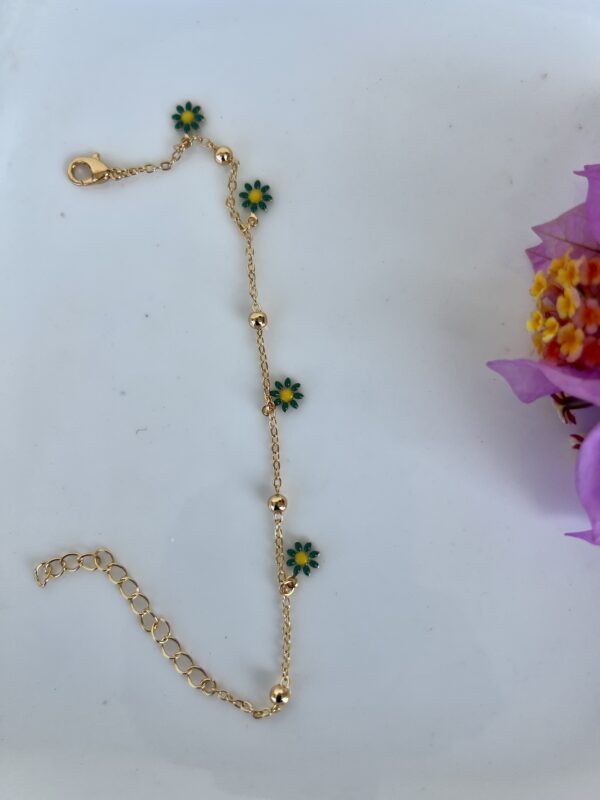 Blue Bloom Charm Bracelet