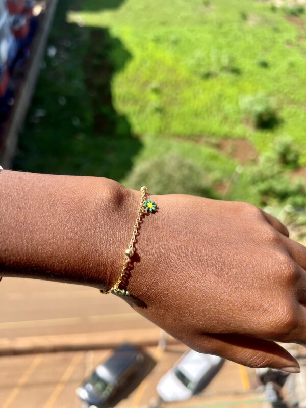 Blue Bloom Charm Bracelet